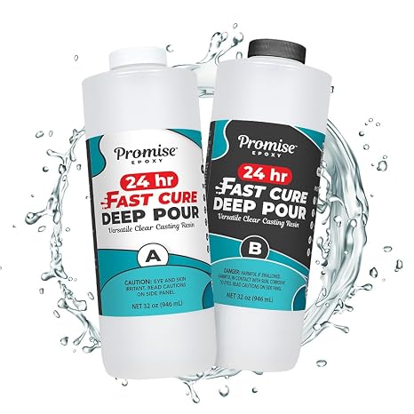 Promise Epoxy Fast Cure Deep Pour Resin 64 Oz with 24-Hour Demold Time