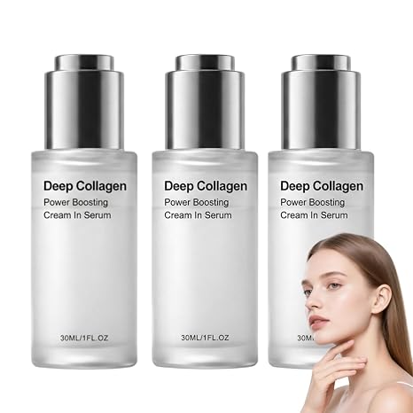 Pack of 3 Deep Collagen Serum Collagen Serum for Face Anti-Ageing Serum Skincare Serum for Smoothing Fine Lines & Wrinkles Moisture & Firming for All Skin Types