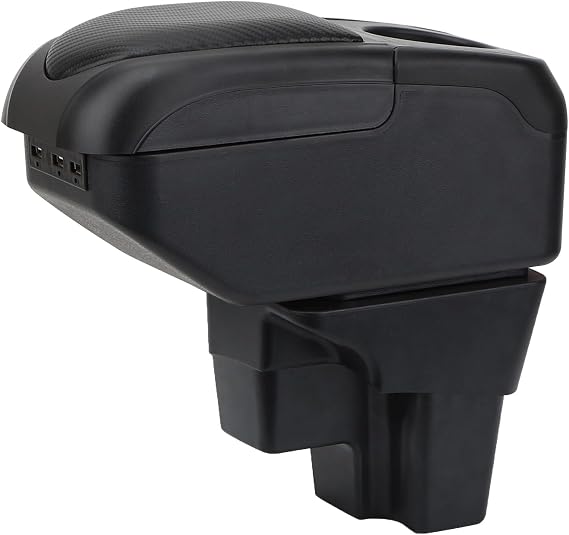 AULPHIKE Compatible with Kia Rio Armrest 2018-2023 | Armrest,Cup Holder,6 USB Ports,Center Console Organizer Armrests,Double Layer Storage Space