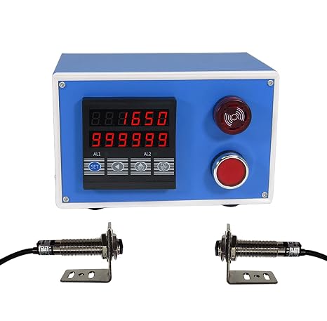 JIAWANSHUN LED Digital Counter Digital Counter Display Count to 999999 Conveyor Counter People Visitor Counter with Alarm for Production Line Factory