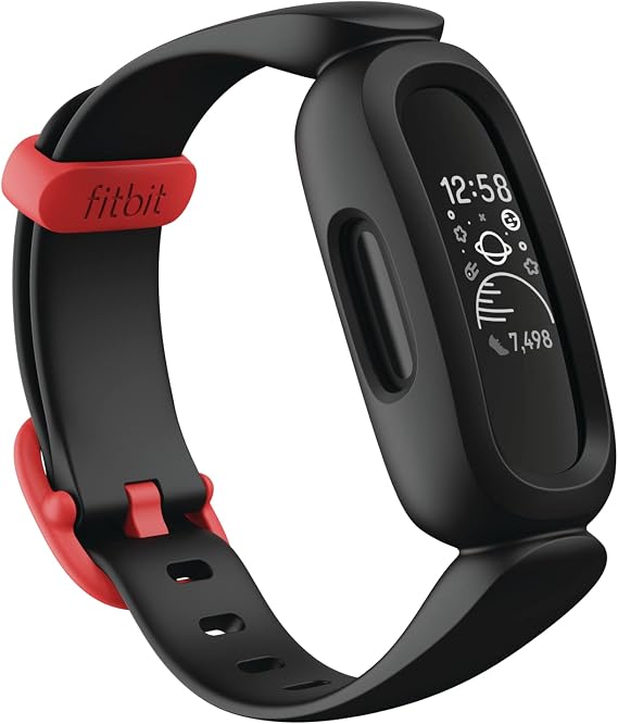 Fitbit Ace 3 Activity-Tracker for Kids 6+ One Size, Black/Racer Red