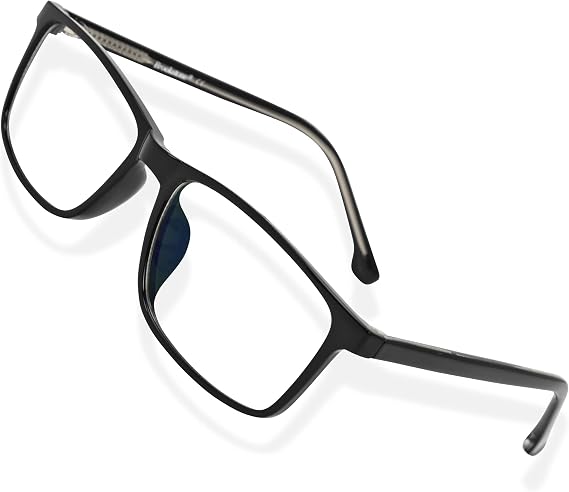 Brookstone Blue Light Blocking Glasses For Women and Men Computer Gaming Eye Protection UV Blocker With Pouch Cloth and Spray