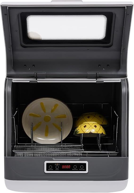 Portable Dishwasher Countertop,Portable Mini Dishwasher with 5L Built-in Water Tank for Apartments& RVs,Compact Dishwashers with 5 Washing Programs,High-Temp& Air-Dry Function (17.72*15.75*17.32in)