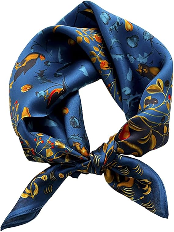 MEISEE Mulberry Silk Scarfs Women Small Square Scarf 21" x 21" Neckerchief