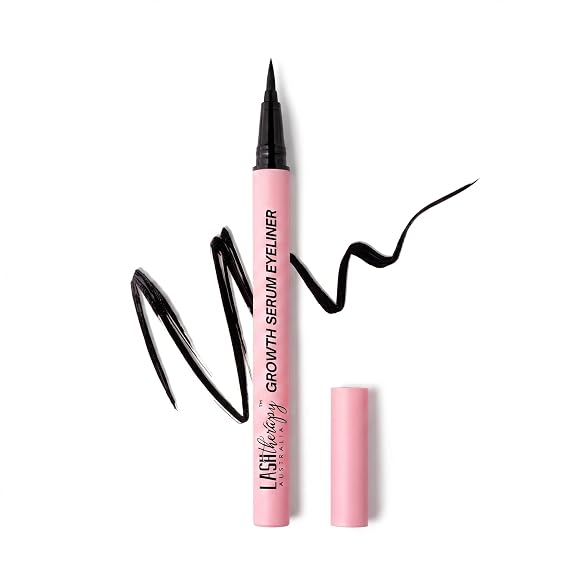 Lash Therapy Australia Growth Serum Eyeliner, Black, Waterproof Eyeliner | Smudge-Proof & Quick Dry, for Defined Beautiful Eyes with Lash Boost Benefits, Cruelty Free, Australian Owned