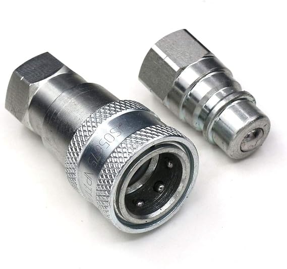 Hydraulic Coupler 1/4 NPT ISO 5675, CEKER Quick Connect Pioneer Style Agricultural Hydraulic Coupling Tractor Couplers