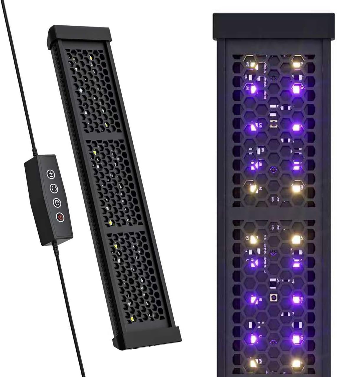 12 Inch Reptile UVB Light Bar with Timer and 5-Level Dimming, 12W Aluminum Full-Spectrum LED Lamp with Dual Mounting Options for Bearded Dragons, Lizards, Snakes, and Turtles
