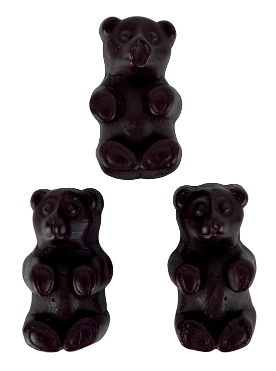 Cozy Confections Black Licorice Juju Bears, 1 Pound