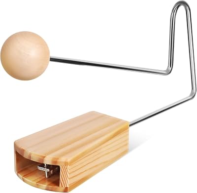 Wooden Vibraslap Percussion Instrument Portable Handheld Latin Sound Maker Unique Musical Instrument for Adults Beginners