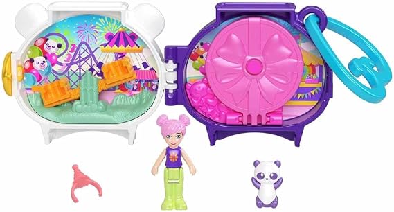 Polly Pocket Cuddly Toys Compact Play Set GYV99 Panda, HRD38