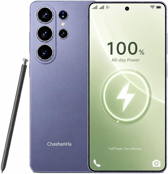 I26 Ultra Android Phone is Equipped with Advanced Facial Recognition Technology.(Purple)