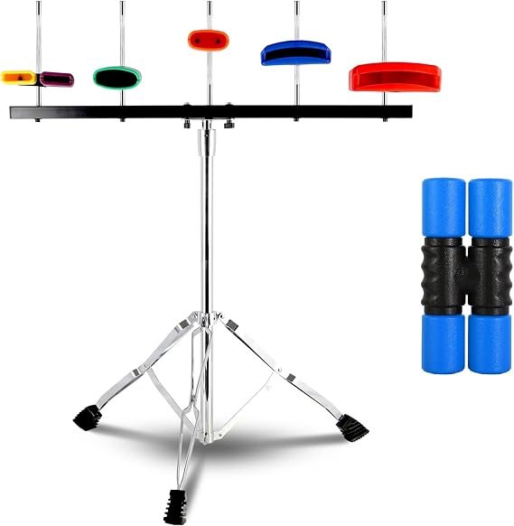 RANMING Jam Block Set Jam Block Percussion Stand with Twist Shaker