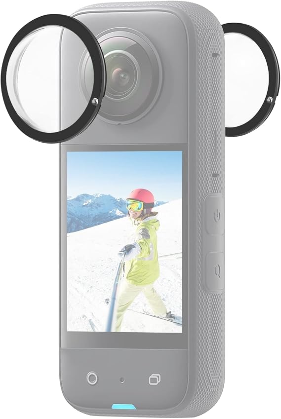 PULUZ For Insta 360 x3 Lens Protector, Dual Lens Guards for Insta360 X3 Protective Case PC Protective Cover Sticky Lens Guards for Insta 360 x3 Accessories Waterproof