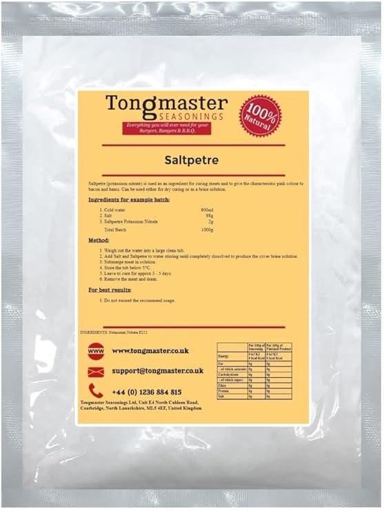 Saltpetre 99.8% Food Grade 200g for Curing