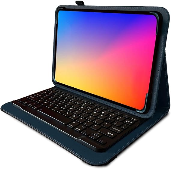 Navitech Blue Rotational Bluetooth Keyboard Case Compatible with Lenovo Tab P11 Tablet