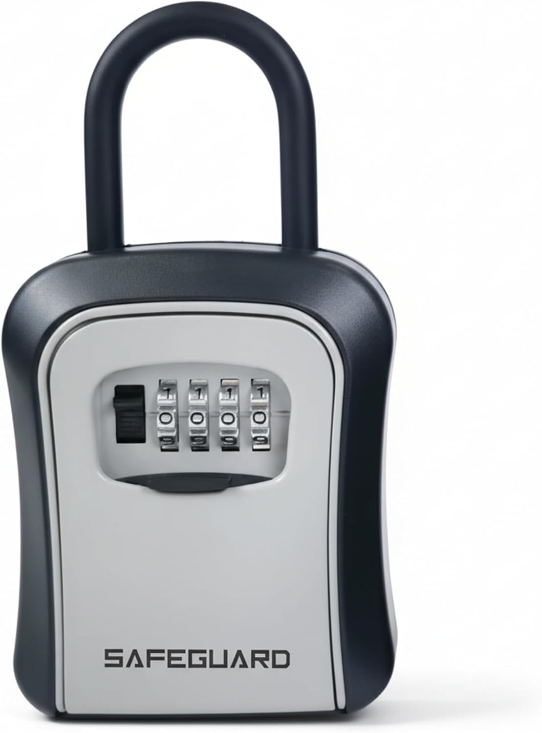 Safeguard Shackle Key Safe Lock Box Hangable Police Approved KeyBox Alloy body Secure Combination Padlock outdoor Key hider for Airbnb, Home, Garage, Office, waterproof & Durable 95 X 171 X 43