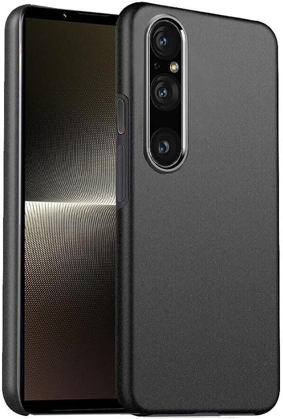 GAPlus Sony Xperia 1 V Case Ultra Slim Thin Armour Hard Case Matte Rubberized Cover For Sony Xperia 1 V (Black)