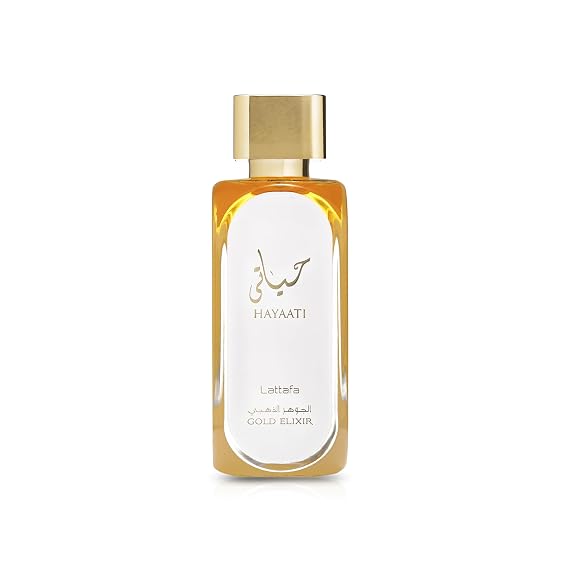 Lattafa Hayaati Gold Elixir Eau De Parfum Spray for Unisex, 3.4 Ounce
