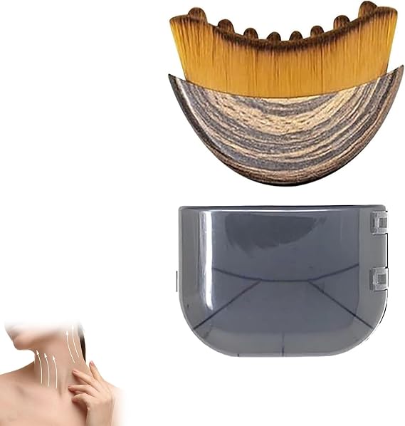 Lymphatic Contour Face Brush, Lymphatic Drainage Massager for Face, Dry Brushing Face Brush, Chin & Jawline Sculpting, Ergonomically Designed to Fit The Skin Precisely and Relieve Fatigue (1PCS)