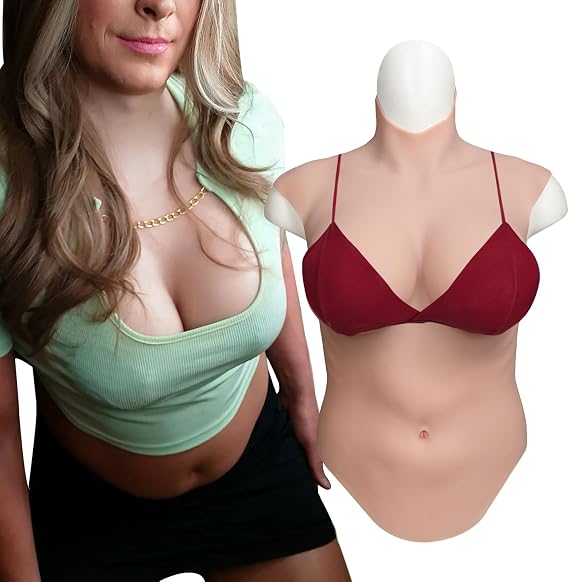 Large Size 7th Generation Silicone Breastplate Half Body Suit Silicone Filler or Cotton Filler with Float Point Inside