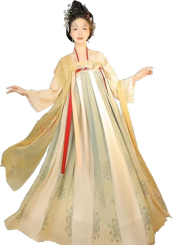 Traditional Chinese Hanfu Costume, Tang Dynasty Long Dress, Skirt Outfit for Women's Cosplay, Stage, Photography