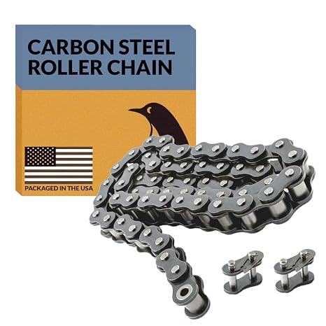 PGN #50 Carbon Steel Roller Chain - 10 Ft + 2 Free Links - 191 Links