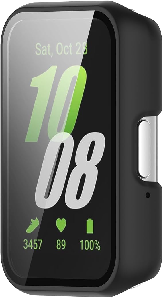 BabyValley Screen Protector Case Compatible with Samsung Galaxy Fit 3 Smartwatch, All-Around Protective Cover Scratch Resistant Bumper Shell for Samsung Galaxy Fit 3 Accessories (Black)