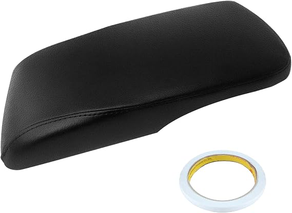 AUTOKAY Center Console Lid Armrest Cover Synthetic Leather Fit for Toyota Avalon 2013-2018 Black