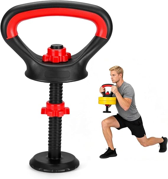 YARNOW Adjustable Kettlebell Handle with Stable Base, Kettle Bell Grip for Dumbbells, Converter for Strength Training Home Gym Weights Set, Ergonomic Gear