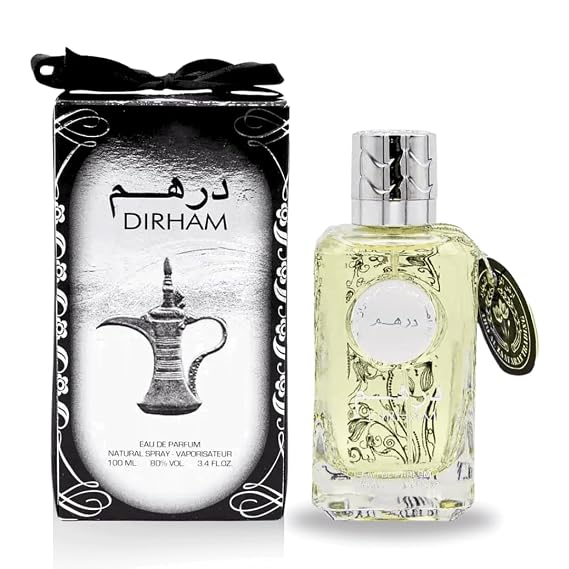 Dirham Eau de Parfum Natural Spray, Unisex Arabian Perfume, 3.4 Fl Oz, Luxury Fragrance with Floral Scent