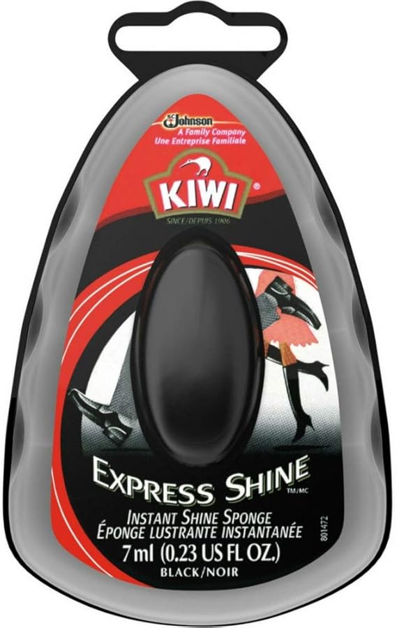Kiwi Express Shine Black Sponge, 0.2 US fl. oz. (Pack of 3)