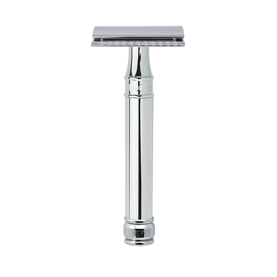 Edwin Jagger DE89BL Chrome Reusable Classic Double Edge Safety Razor for Men