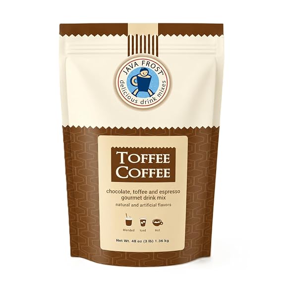 Toffee Coffee Drink Mix, 3 lb Bag | Java Frost Latte, Frappe & Coffee Drink Powder