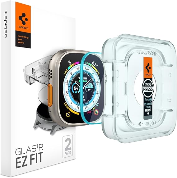 Spigen GlasTR EZ FIT Screen Protector for Apple Watch Ultra 3/2/1 (49mm)
