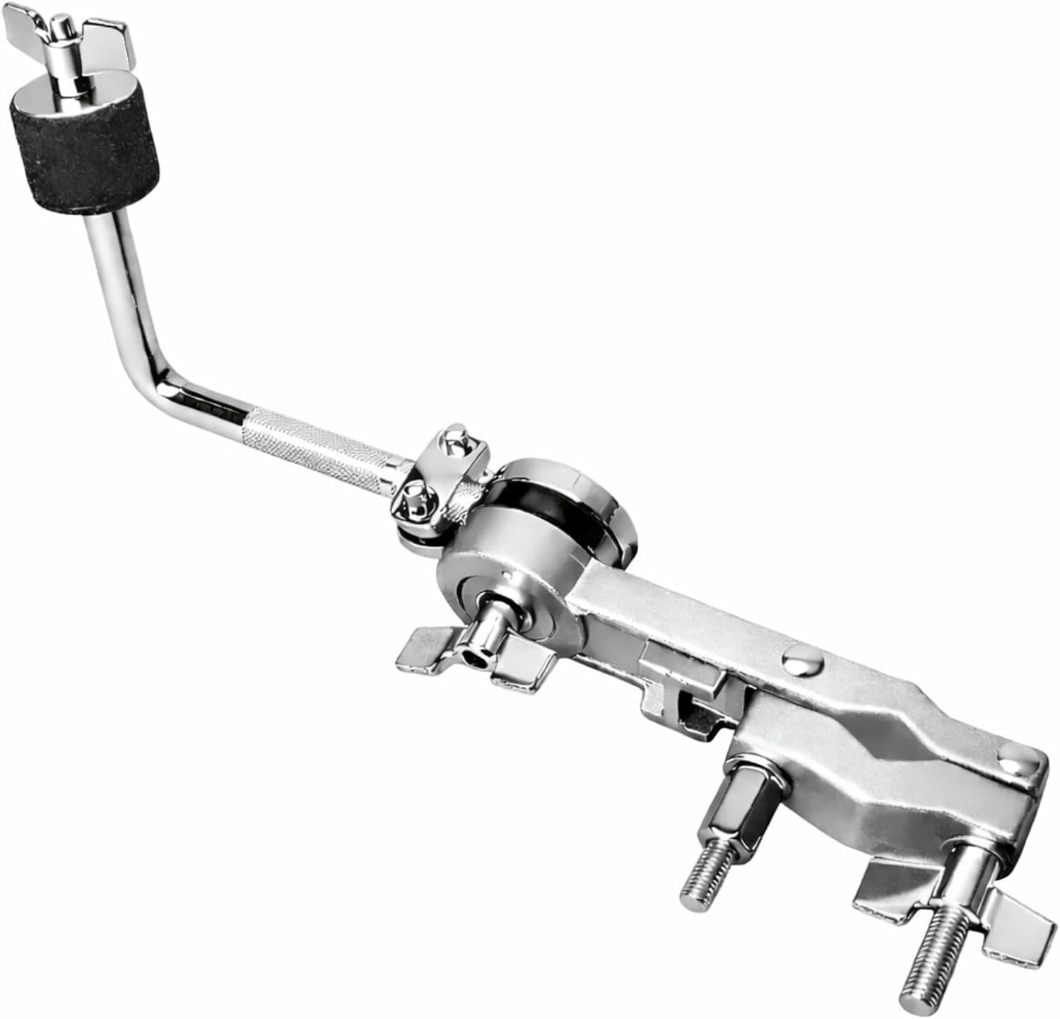 AIAS Splash Cymbal Mount Clamp for Drums – Adjustable Bell Cymbal Holder | Rotating Arm Fits 5/8″–1¼″ Hardware | Drum Percussion Accessory