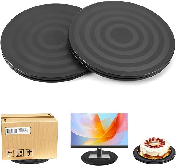 Turntable Universal 2 Pieces 20 cm Turntable 360 Degree Rotating Platform Rotating Plate Table Multifunctional Rotating Disc with Steel Ball Bearings for Monitor TV Speaker Craft Plants Rotating platform rotating plate table multifunctional rotating disc with steel ball bearings for monitor TV speaker craft