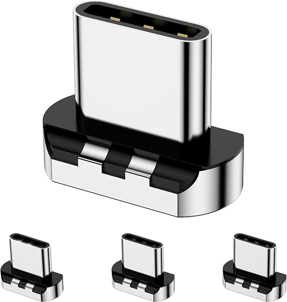 ZBF 10 Pins Magnetic Connector Tips Head for USB-C Android Devices (4 Pack), only 5A Magnetic Charging Cable