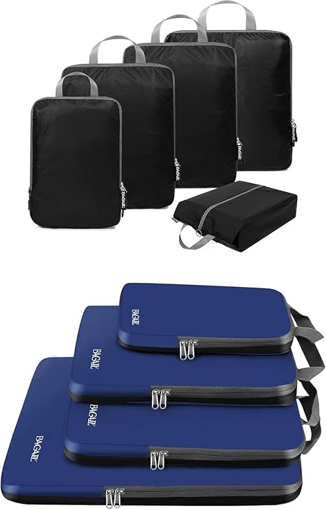 BAGAIL 9 Set Compression Packing Cubes Travel Accessories