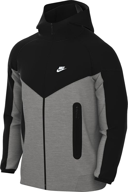 Nike Sportswear Tech Fleece Windrunner Men's Full-Zip Hoodie Size - Medium Heather/Black