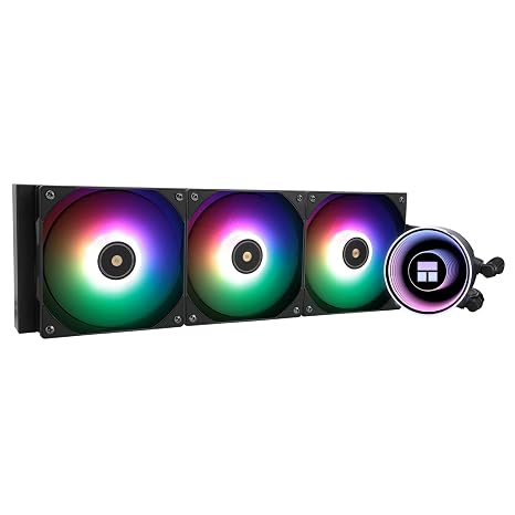 TR-Frozen Notte 360 BLACK ARGB V2 Water CPU Cooler, 3 PWM Fans with 2000RPM Speed, Intel LGA 1700/1851/1150/1151/1200/2011,Suitable for AM4/AM5,Computer CPU Liquid Heat Sink