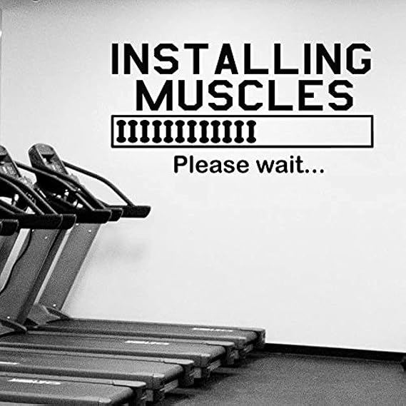Muscles Quote Wall Decal Gym Bodybuilding Vinyl Wall Sticker | Sport Fitness Motivation Gym Decoration Wall Art Mural Sports AY976