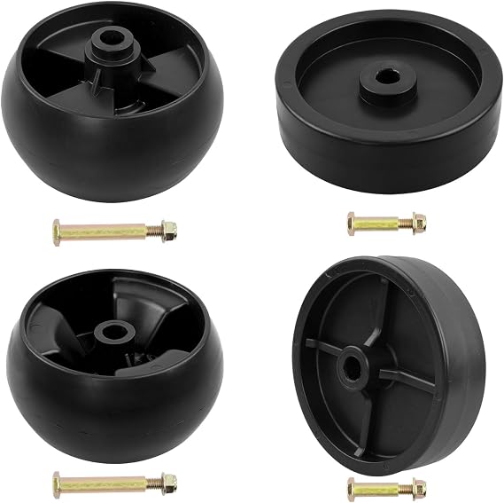 HQPASFY 4 Pack 734-0973 Deck Wheels 734-04155 Deck Wheels Compatible with Cub Cad et XT1-LT46, MTD, Craftsman T240 42" 44" 46" 50" Deck Lawn Mower Replace# 112-0677 112-0337