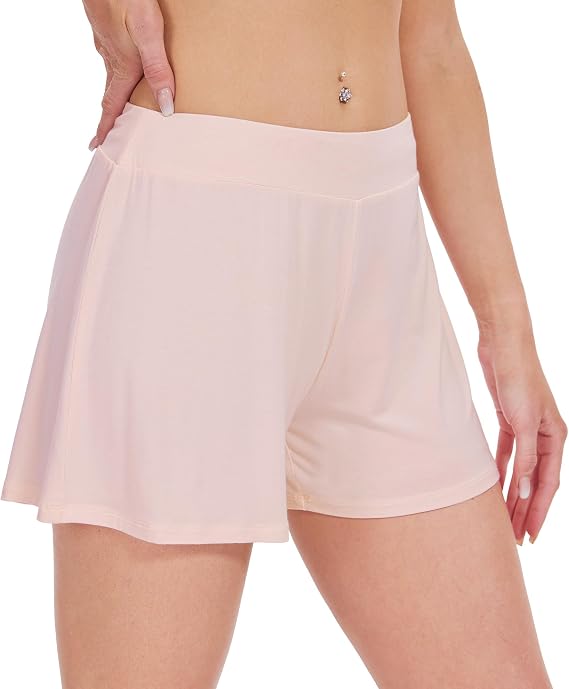 WiWi Viscose from Bamboo Pajama Shorts for Women Soft Casual Sleep Wide Leg Lounge Bottoms Pj S-XXL