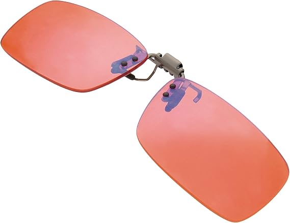 FL-41 Rose Tinted Anti-UV Clip-on Fit-over Reading Glasses for Migraine Light Sensitivity Headache, Photophobia and Fluorescent Glare (Standard)
