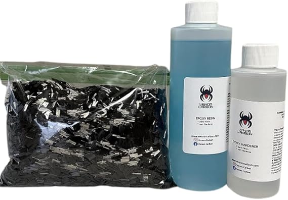 1/4" Chopped Carbon Resin Kit: 1/2 lb (Making Forged Composites for Automotive, Marine, Motorcycles, Phone Cases, Knife Handles, Gun Stock, and Art)