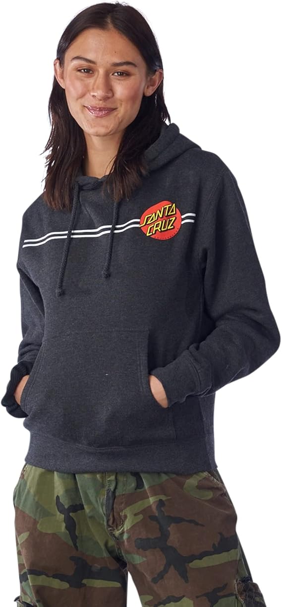 SANTA CRUZ Women's Pullover Hooded Sweatshirt Classic Dot Skate Sweatshirt