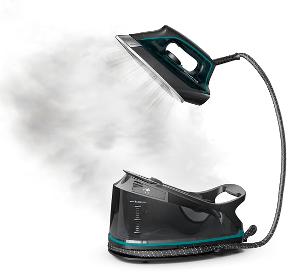 Rowenta Steam Station Iron for Clothes 1.1L Tank Compact, DG7626
