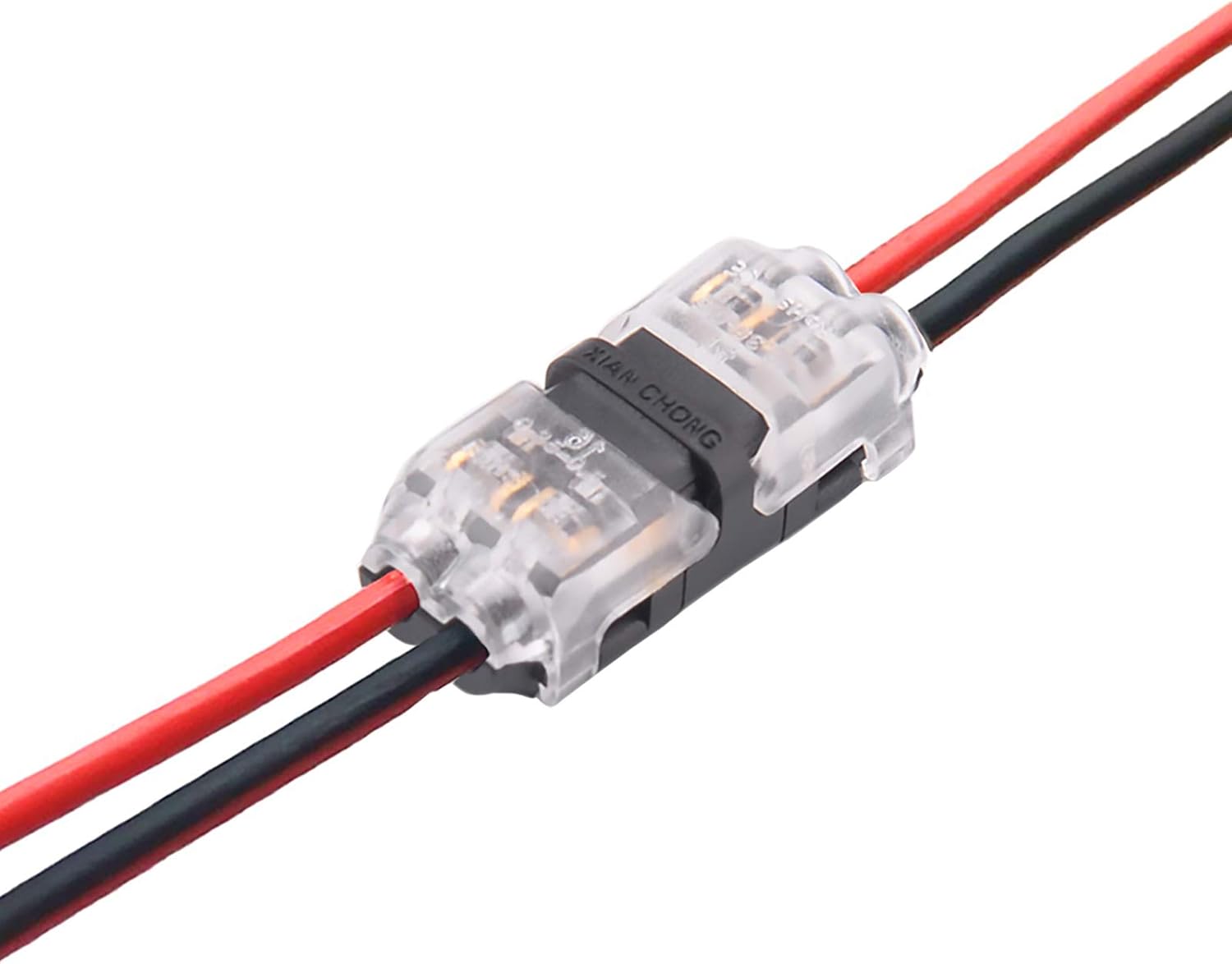 Low Voltage Wire Connectors, Brightfour 12 Pack Quick Solderless Wire Splice Connector, 2 Way Automotive Wire Connectors, Reliable Connection Small Wire Connectors I Type 2 Pins, Fits 20-24 AWG