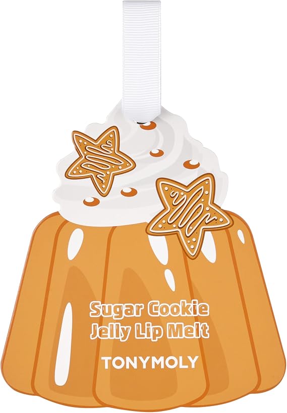 TONYMOLY Sugar Cookie Jelly Lip Melt Ornament | Limited Edition Holiday Lip Balm & Gloss, 9g | Moisturizing, Tint Trip Care, Sweet Scent, Soft, Smooth, Shiny Lips