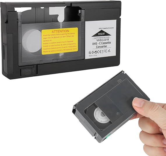 Gugxiom VHS C Cassette Adapter for VHS C SVHS Camcorders, VHS Cassette Converter Not Compatible with 8mm, Mini DV, Hi8, for